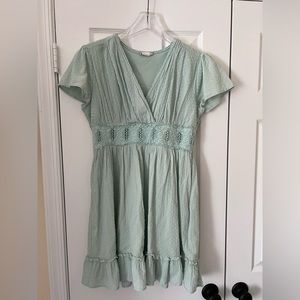 Pale green dress